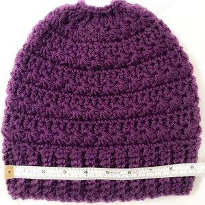 🚩SOLD🚩 NWOT Messy bun/ponytail beanie